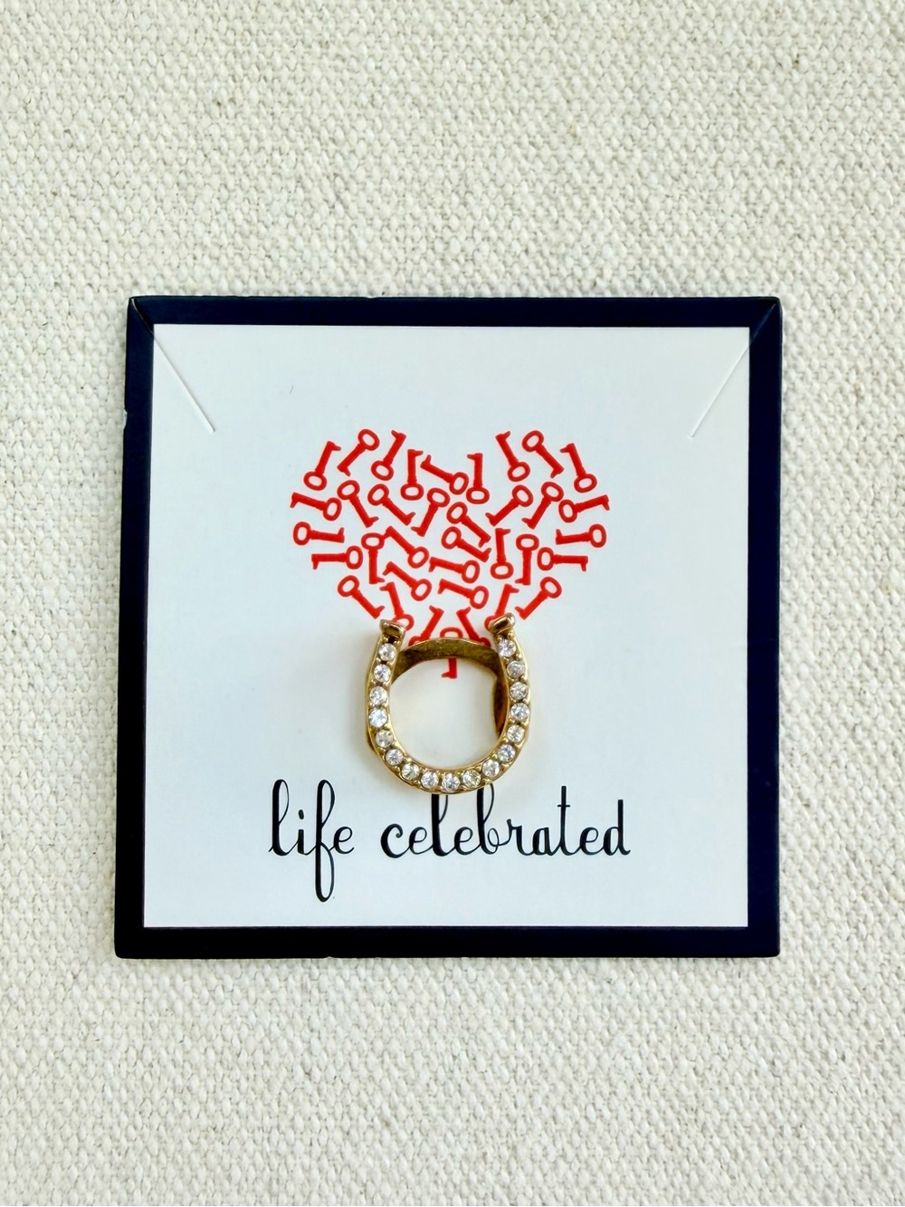 *Horse Shoe Charm* KEEP COLLECTIVE Retired Pave Gold